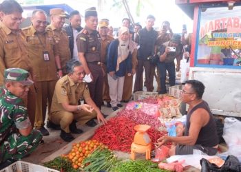 Jelang Ramadan, Wabup Junaidi Mahir Tegaskan Ketersediaan dan Stabilitas Harga di Pasar Sengeti.Foto:dok.ist