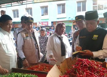 Wagub Abdullah Sani Pastikan Ketersediaan dan Harga Pangan Saat Sidak Pasar Angso Duo.Foto:dok.ist