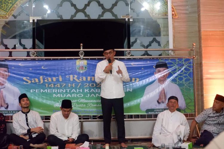 Wabup Junaidi H. Mahir Safari Ramadan di Talang Datar, Ajak Warga Pererat Kebersamaan.Foto:dok.ist
