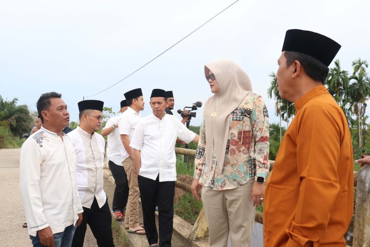 Cek Progres Pembangunan, Bupati dan Wabup Tanjab Timur Lakukan Monev di Geragai.Foto:dok.ist