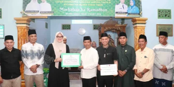 Bupati–Wabup Tanjab Timur Laksanakan Safari Ramadan di Muara Sabak Timur.Foto:dok.ist