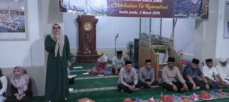 Safari Ramadan Berlanjut, Rombongan Bupati–Wabup Tanjab Timur Disambut Forkopimcam Kuala Jambi.Foto:dok.ist
